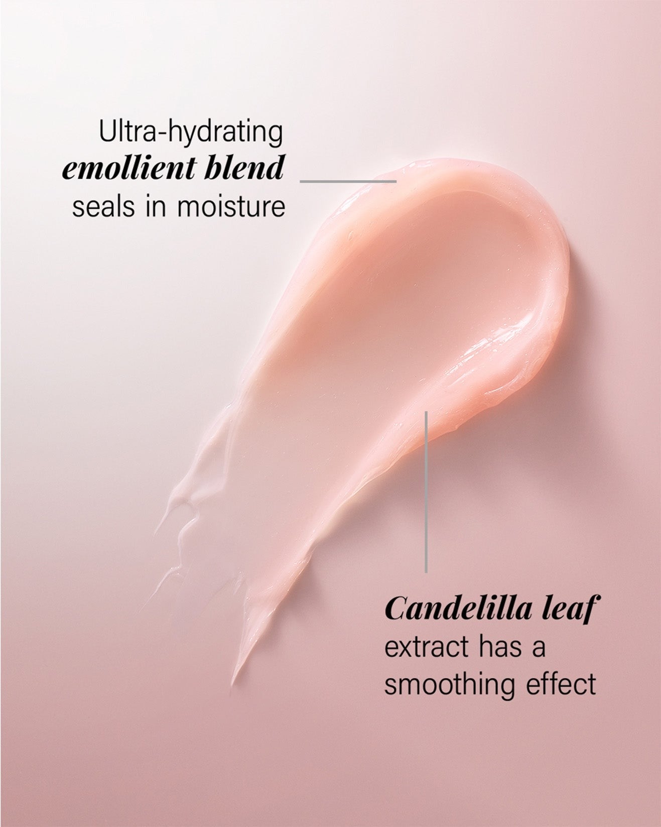 ultra hydrating emollient lip balm to seal in moisture with candelila leaf for smoothing effect