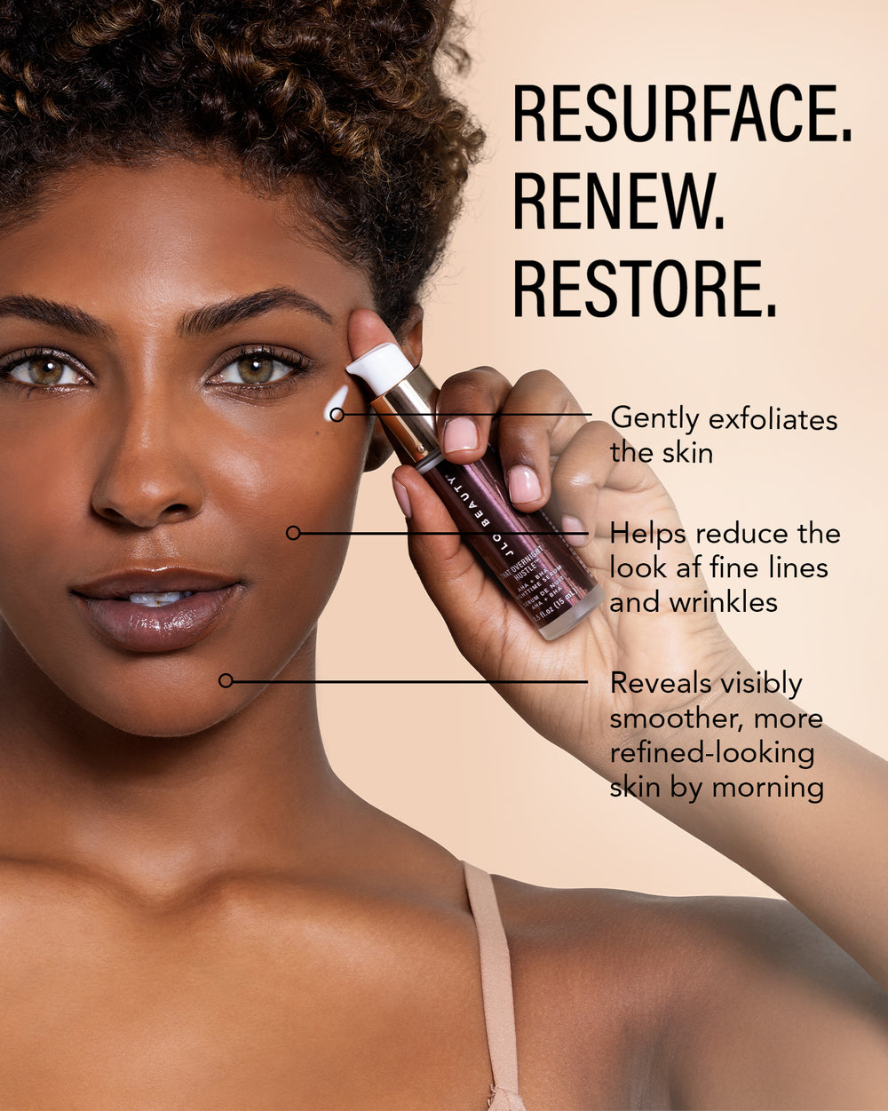 AHA BHA exfoliant that exfoliates skin reduces fine lines and wrinkles and reveals smoother skin