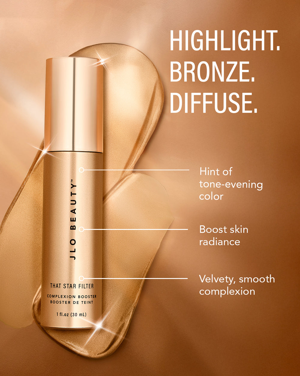 highlight bronze diffuse that star filter product hint of tone evening color boosts skin radiance velvety smooth complexion