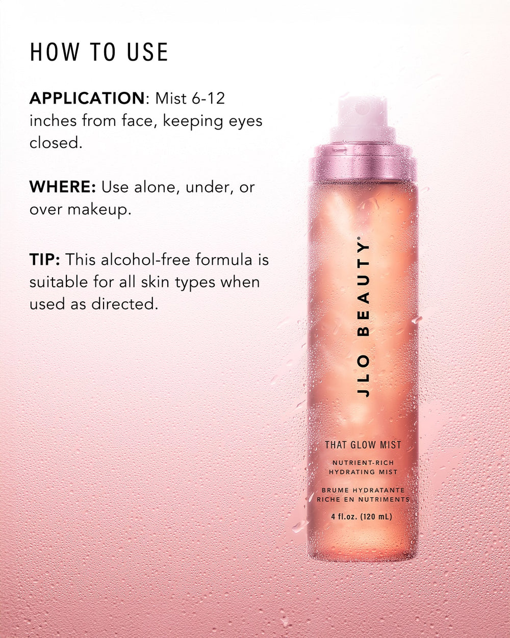 how to use hydrating facial mist mist 6-12 inches from face with eyes closed 