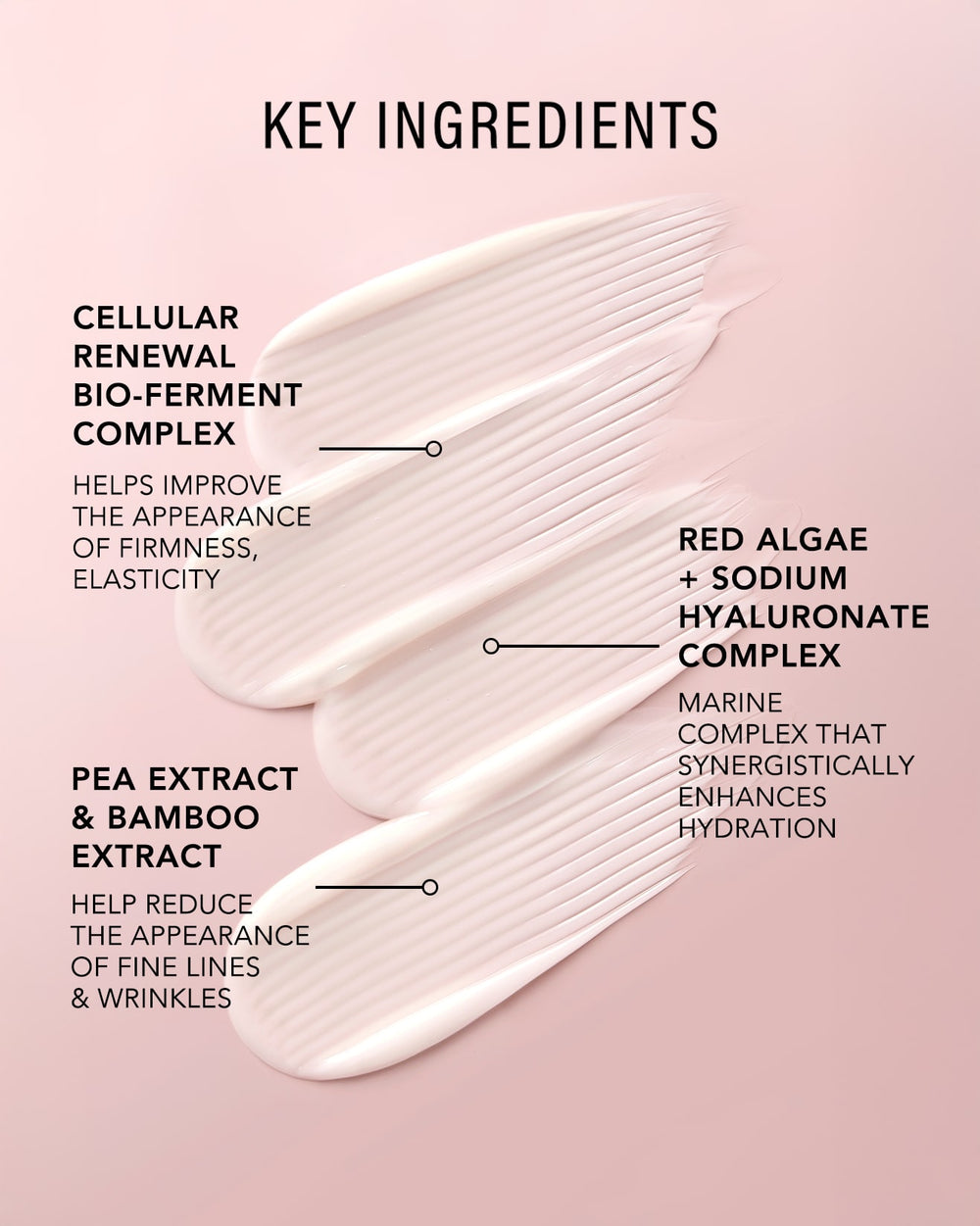 neck serum ingredients red algae sodium hyaluronate complex pea extract and bamboo extract bio ferment extract
